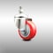 Service Caster 3 Inch 316SS Red Polyurethane Wheel Swivel 1/2 Inch Threaded Stem Caster SCC SCC-SS316TS20S314-PPUB-RED-121315 - alternate 1